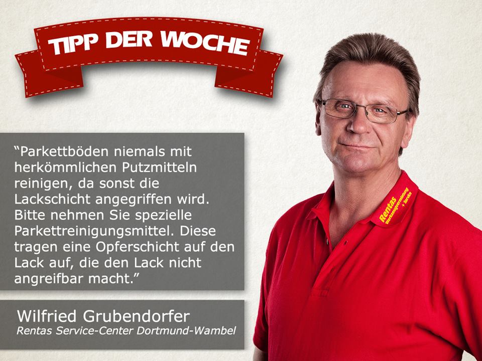 Unser Herr Grubendorfer aus den Service-Center Dortmund-Wambel weiß, wie man mit Parkett umgeht! :)