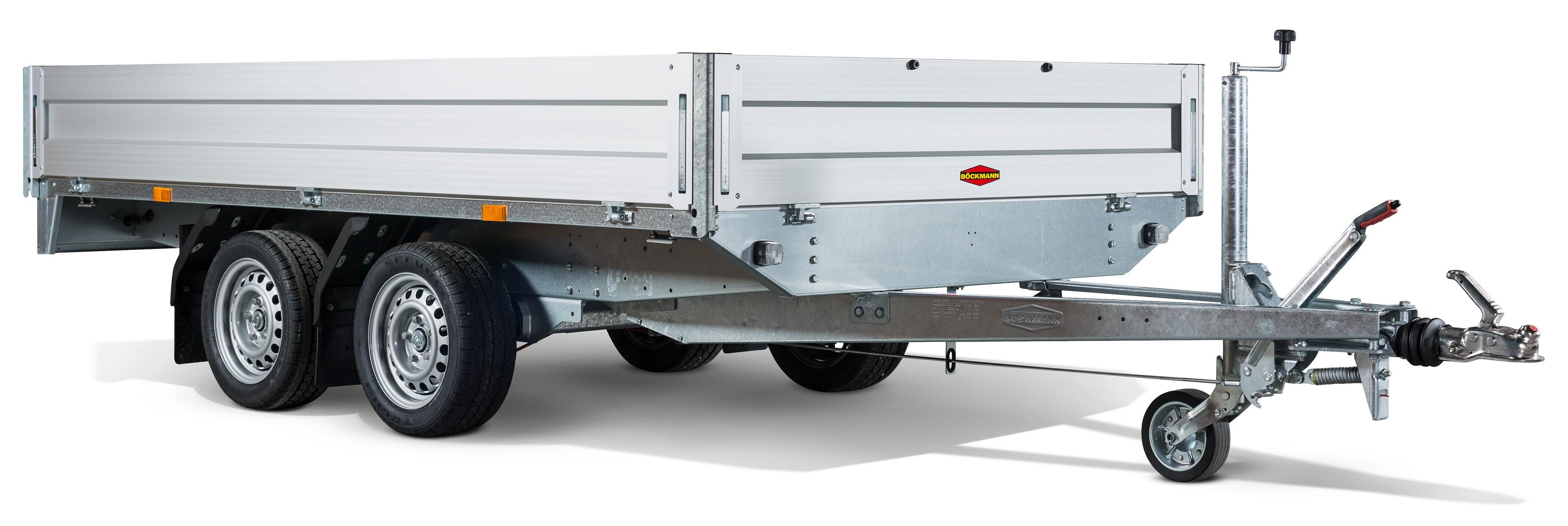 KFZ / Mehrzwecktransport-Anhänger mit Auffahrrampen, zul. GG 2.700 kg, Nutzlast max. 2.080 kg, Ladefläche 4,54 x 2,01 x 0,3 m
